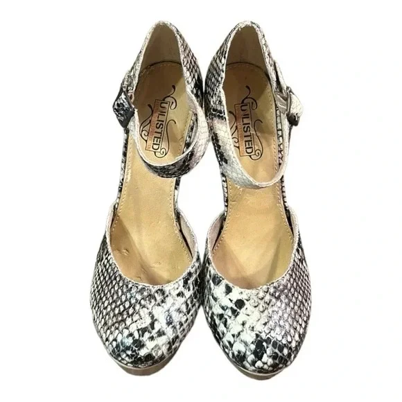 Unlisted Kenneth Cole Women's Full Circle Snake Skin Pattern Pumps Size 6.5 - Picture 5 of 10